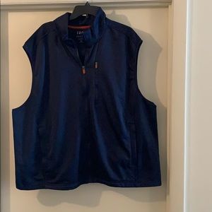 Izod Navy zip up vest 3XL